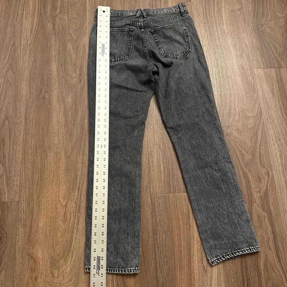 Slvrlake Stella high waisted straight leg, black gray jeans, size 28